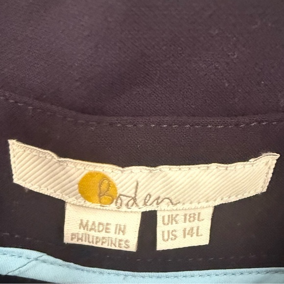 BODEN Powis Navy Blue Wide Leg Dress Pants 14L - Picture 3 of 7